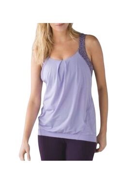 Lululemon Tank 6 Nouveau Limits Mosaic Lilac Zinfandel Racerback Studiocore Yoga